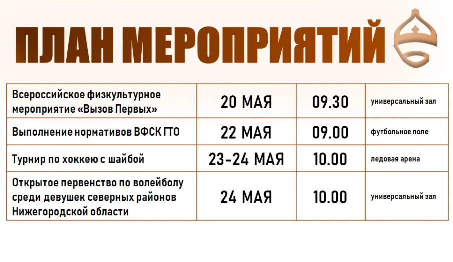 План мероприятий